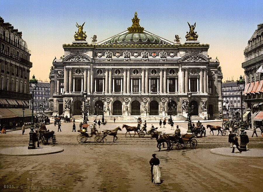 Historical photograph of the Palais Garnier circa 1900