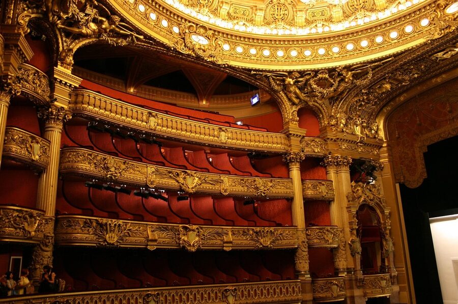 Front view of the Palais Garnier Paris opera house