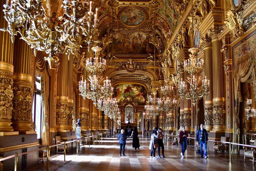 Palais Garnier Grand Salon viewed through arched doorway