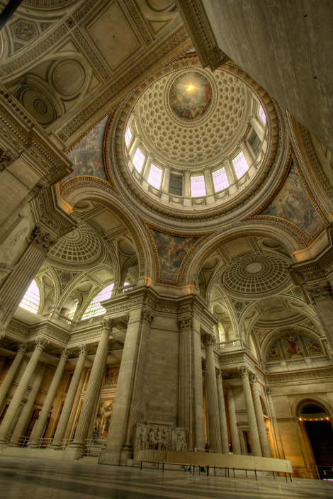 Panthéon Paris interior dome with pendentives