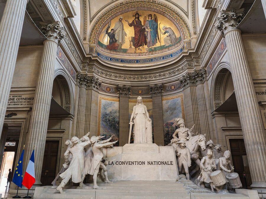 Panthéon Paris National Convention monument with Marianne statue