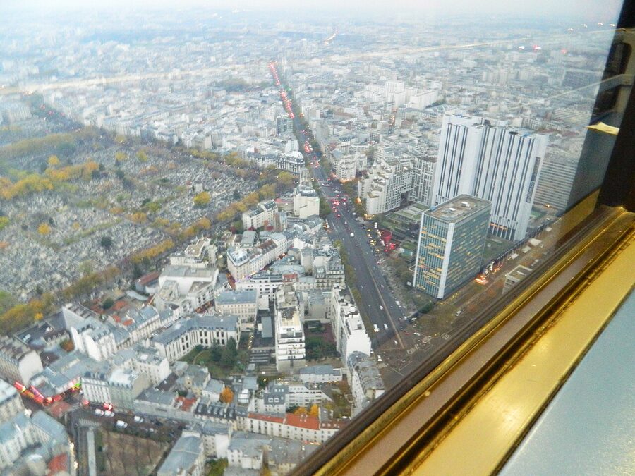 Paris skyline with the Eiffel Tower from Montparnasse Tower