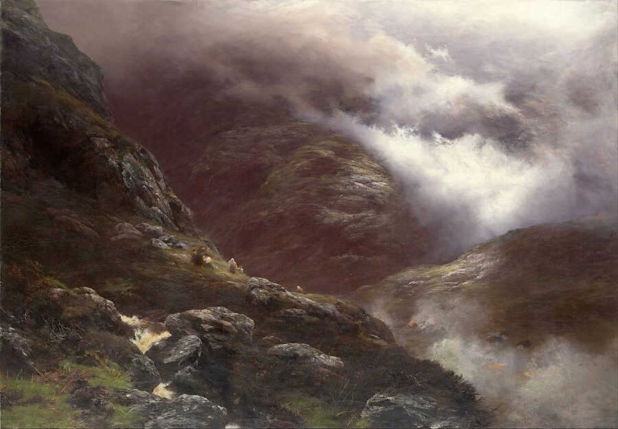 After the Massacre of Glencoe painting by Peter Graham 1889