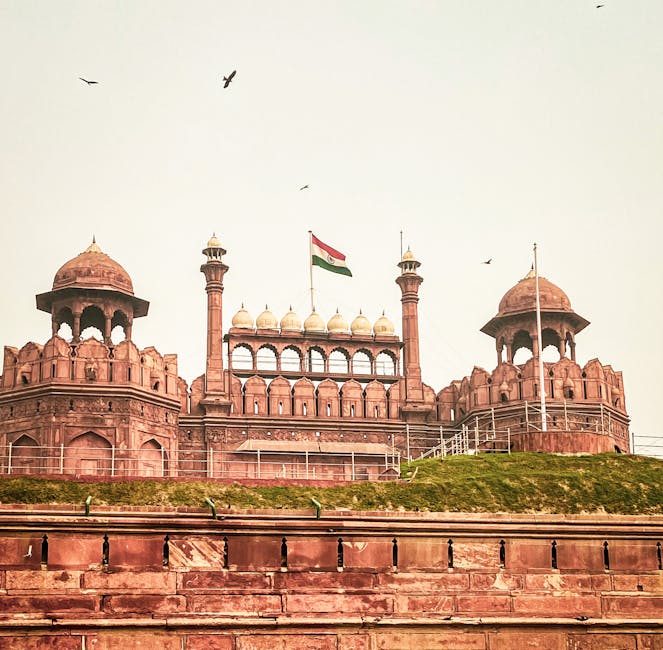 Red Fort Delhi sandstone gateway