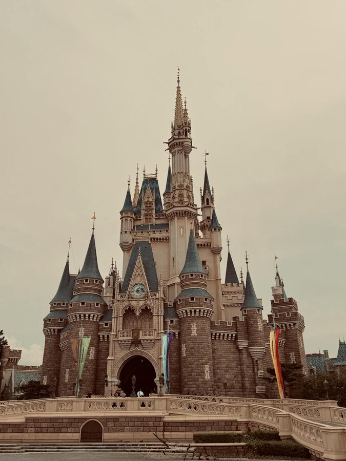 View of Tokyo Disneyland castle from main street