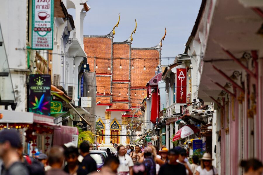 Colorful colonial architecture in Phuket Old Town
