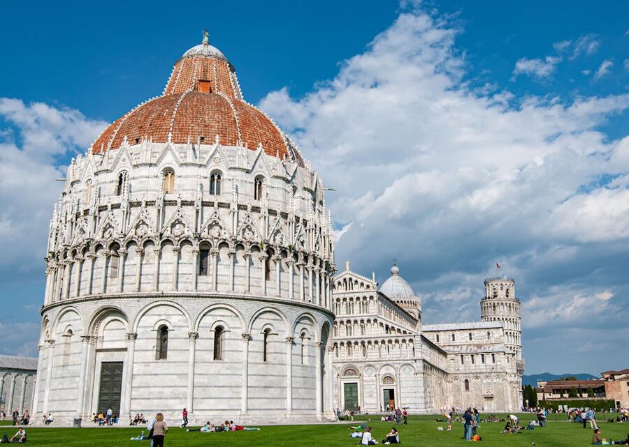 Pisa Baptistery and Leaning Tower