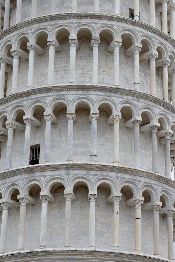 Loggia detail of the Leaning Tower of Pisa