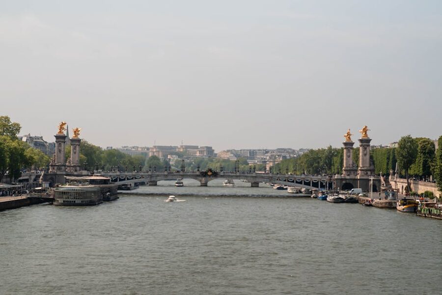 Pont Alexandre III bridge across the Seine near Les Invalides
