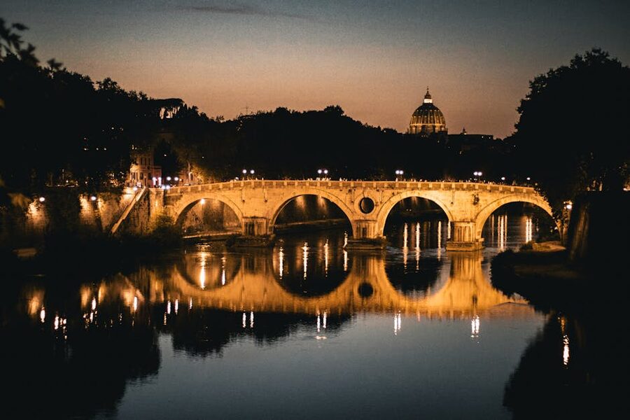 Ponte Sisto Rome at night