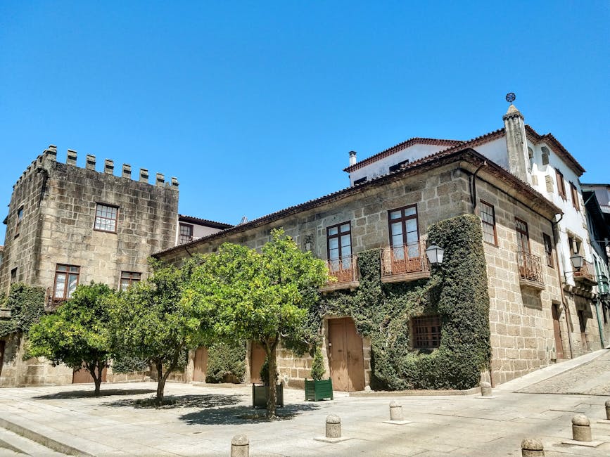 Medieval architecture in central Guimaraes