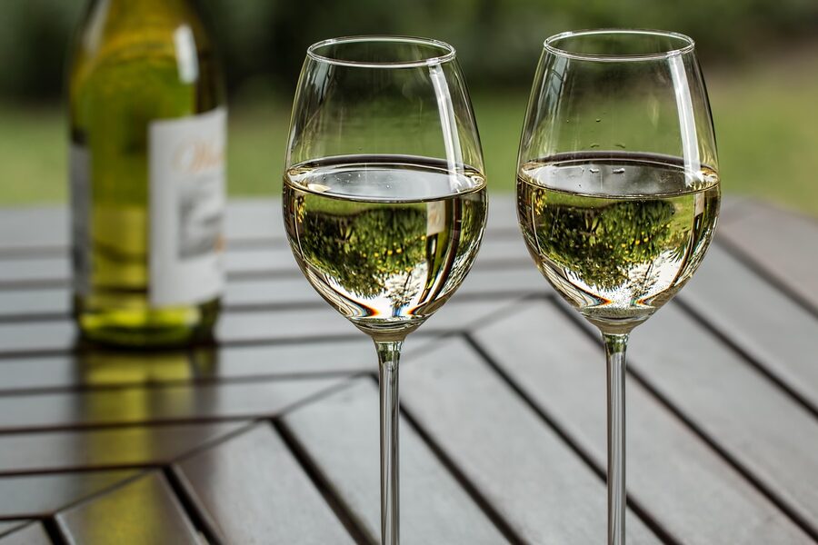 Port wine in a tasting glass