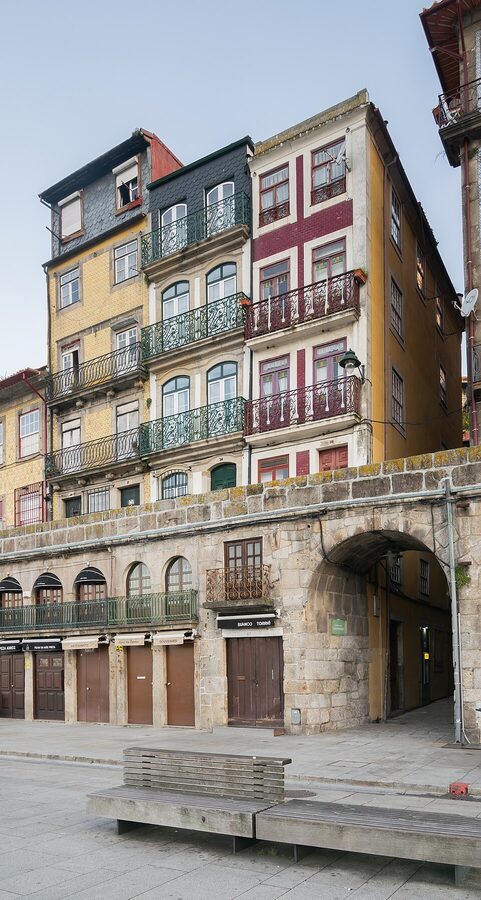 Cais da Ribeira waterfront with colorful houses Porto