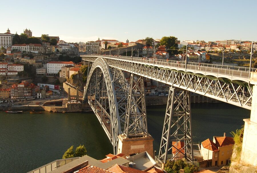 Porto iron bridge over the Douro River