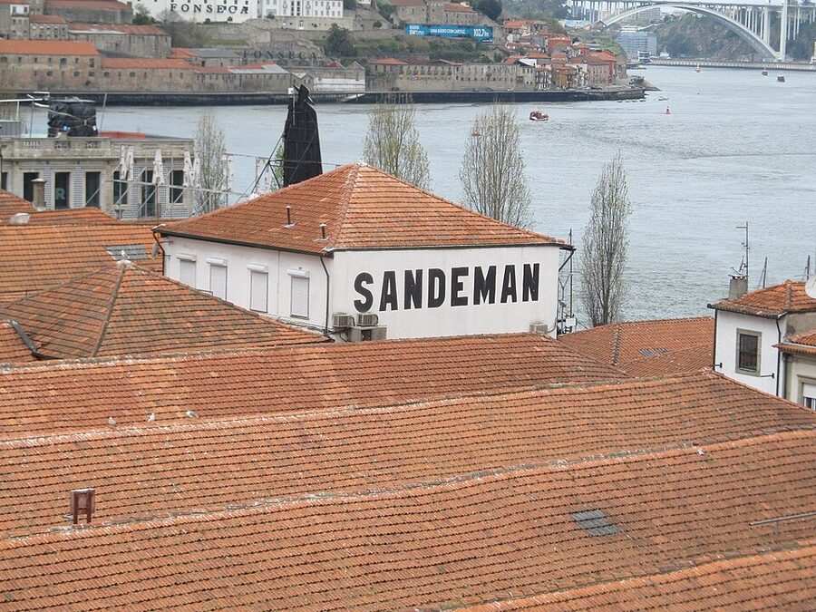 Vila Nova de Gaia waterfront viewed from across the Douro from Porto