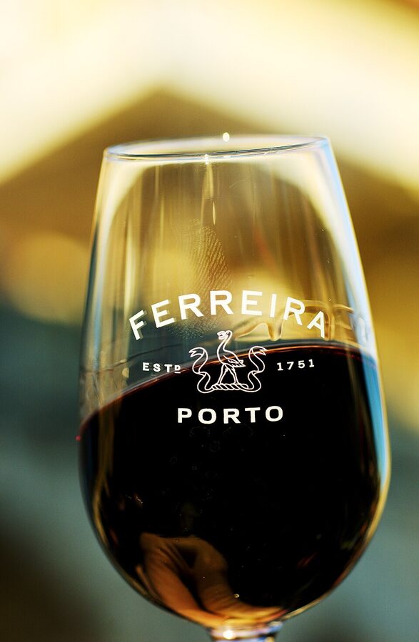 Tawny port wine glass for Porto fado evening
