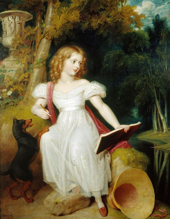 Princess Victoria as a girl 1830 by Richard Westall