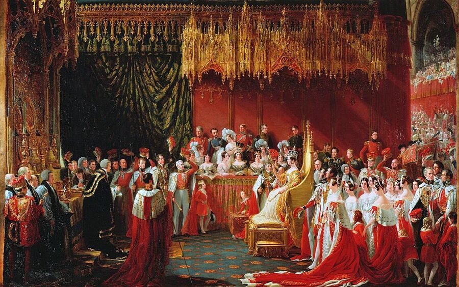 Coronation of Queen Victoria 1838 painting by George Hayter