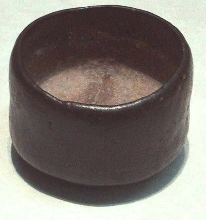 Black Raku style tea bowl chawan