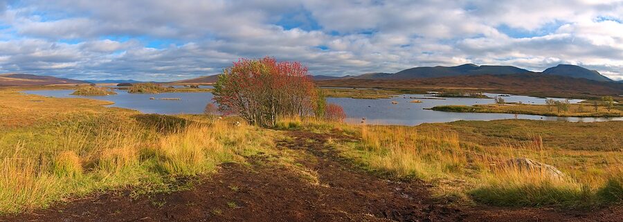 Rannoch Moor Loch Ba panorama