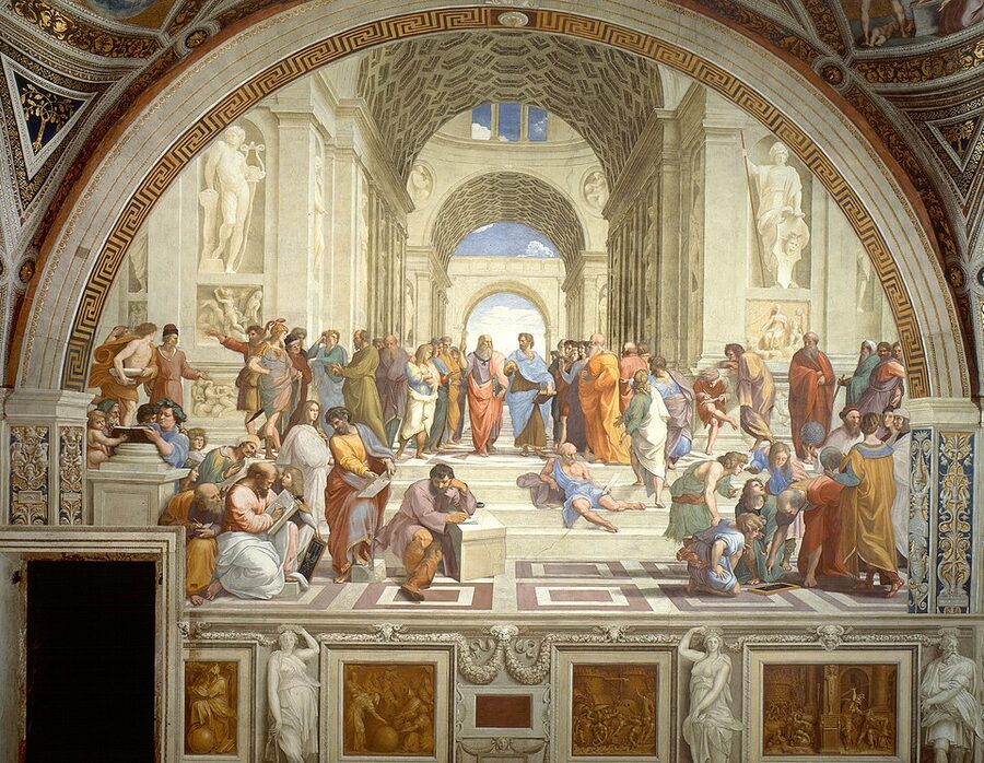 School of Athens fresco by Raphael in Vatican Museums