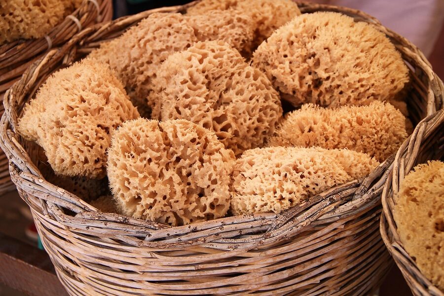 Symi sea sponges natural market