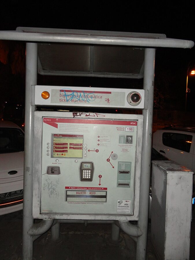 ATAC public transport ticket machine in Rome