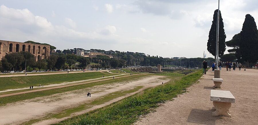 Circus Maximus today in Rome viewed from Palatine Hill