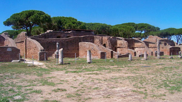 Ostia Antica ancient Roman ruins outside Rome