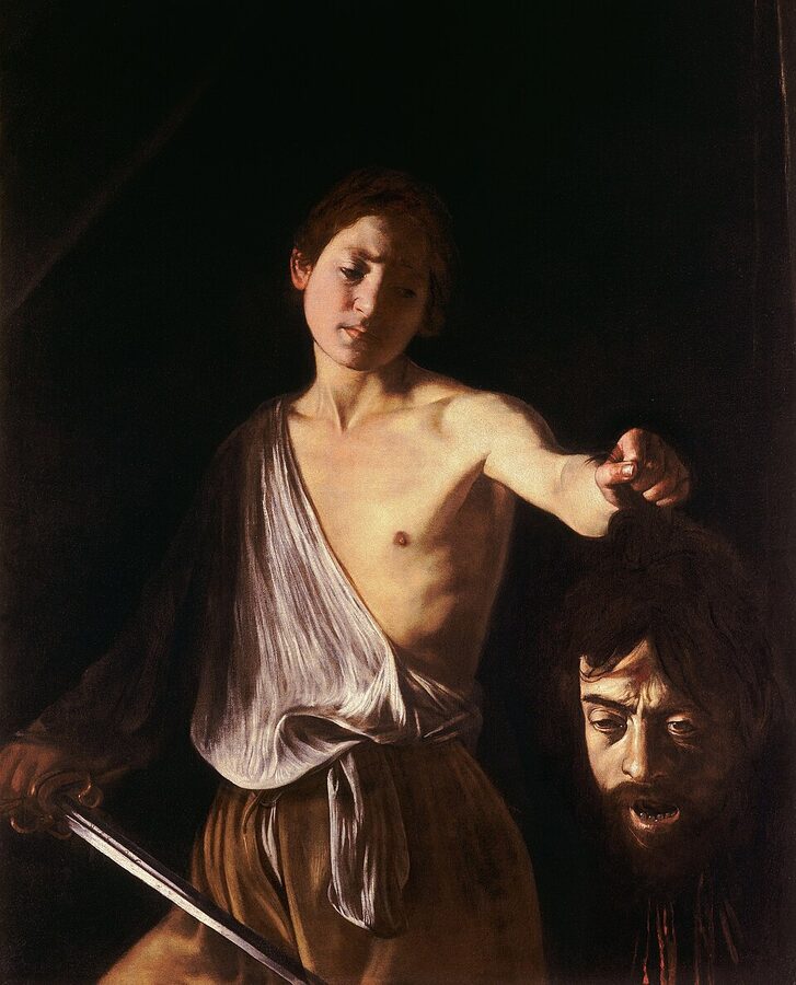 David with the Head of Goliath by Caravaggio Borghese Gallery
