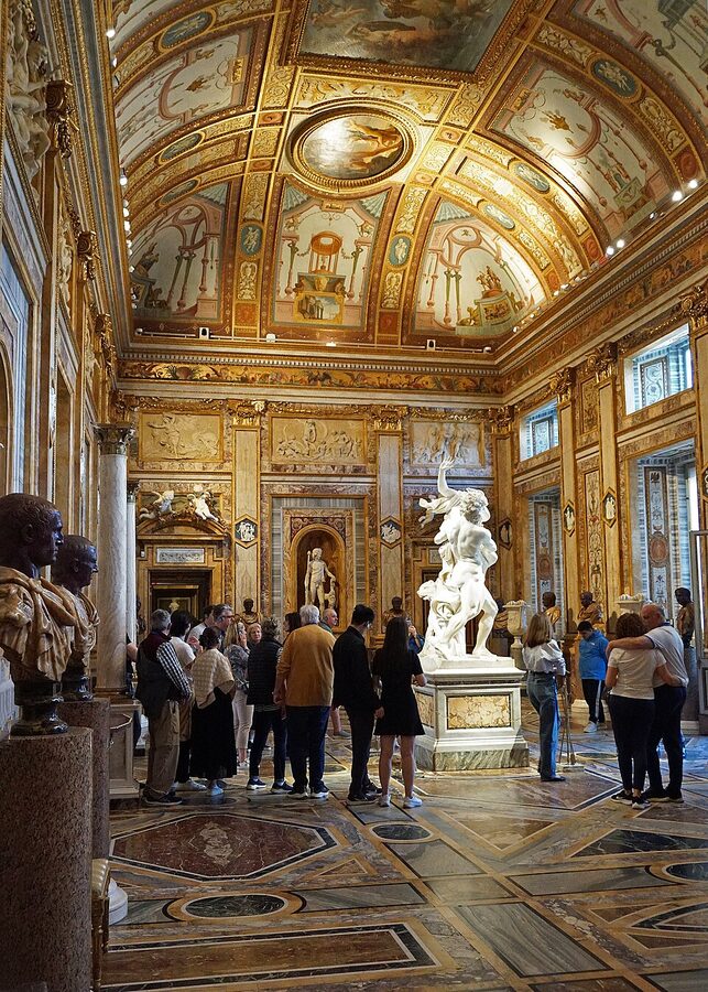 Pluto and Proserpina sculpture by Bernini at Borghese Gallery