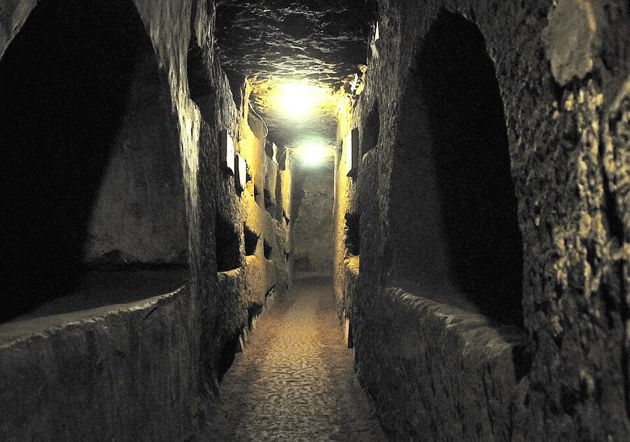 Catacombs of Domitilla interior tunnel