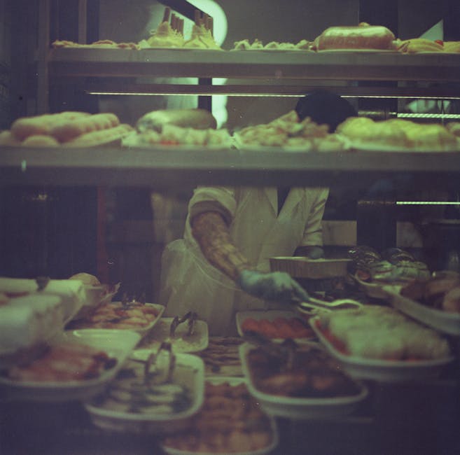 Traditional Roman bakery counter with pastries