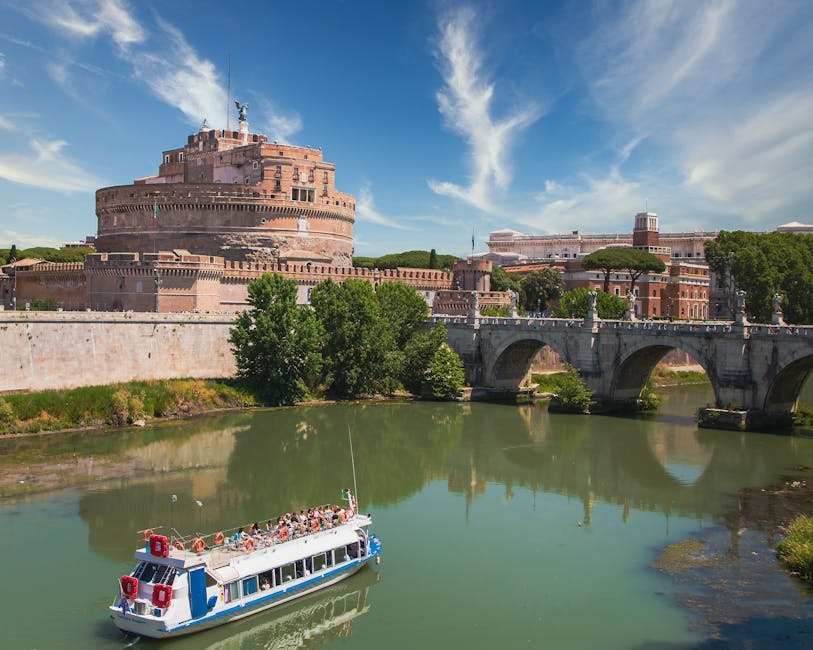 Castel Sant'Angelo and Tiber river view