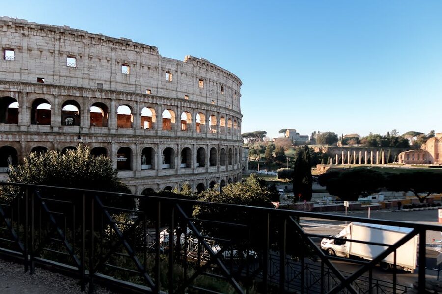 The Colosseum and Roman Forum view