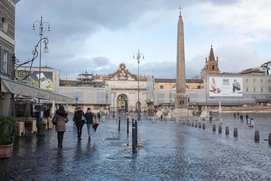 Piazza del Popolo with central obelisk Rome