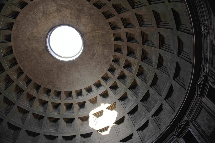 Pantheon Rome coffered dome ceiling