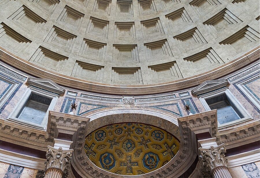 Above the main altar of the Pantheon Rome