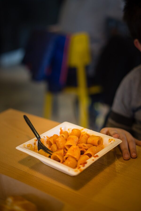 Fresh pasta photographed in Fiumicino Rome