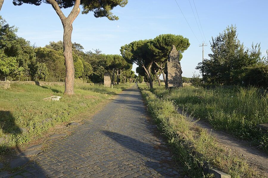 Appian Way Roman road near Casal Rotondo