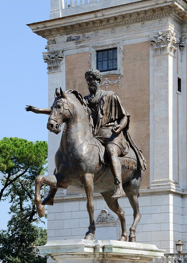Marcus Aurelius equestrian statue Capitoline Hill Rome