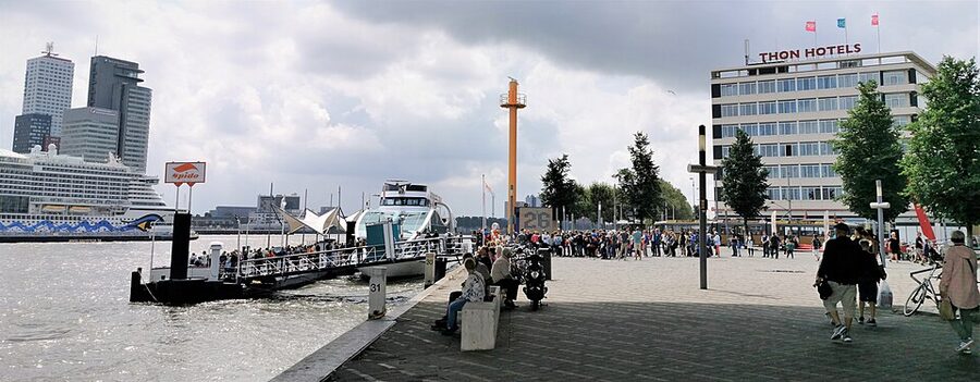 Spido boat in Rotterdam harbour