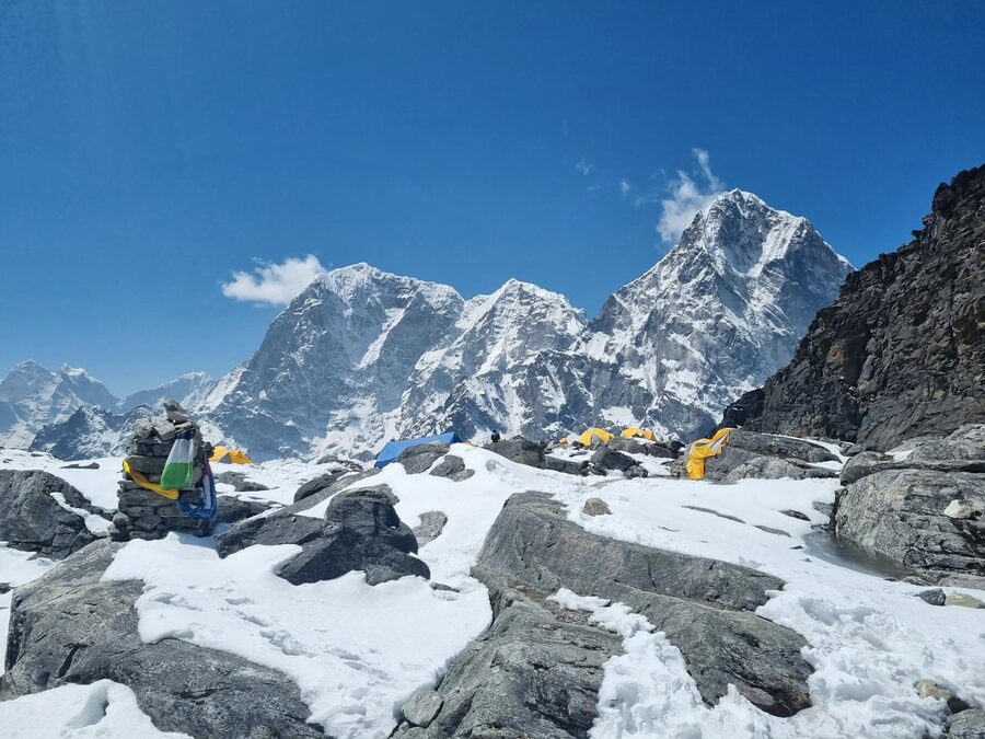 Sagarmatha National Park signboard on the EBC trail