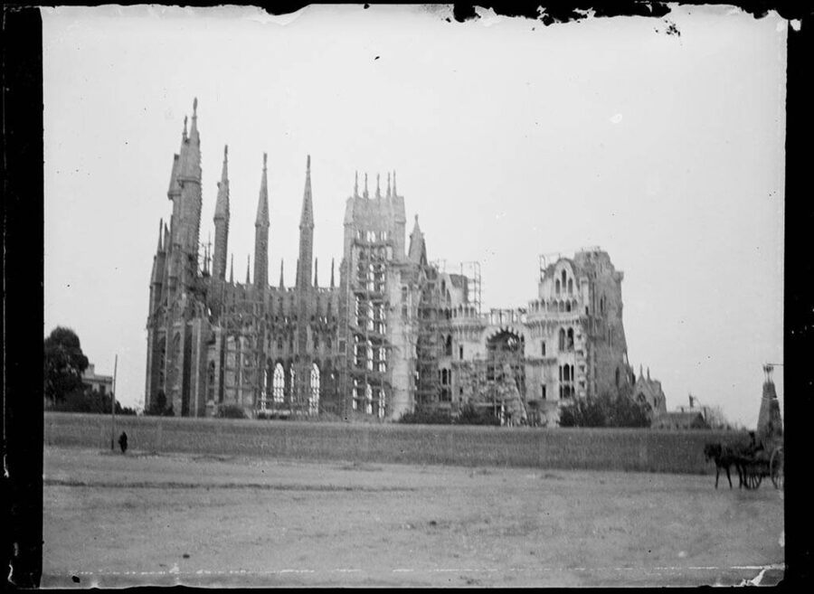 Historic Sagrada Familia photograph from around 1900 Barcelona
