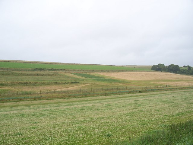 Rolling fields of Salisbury Plain in southern England