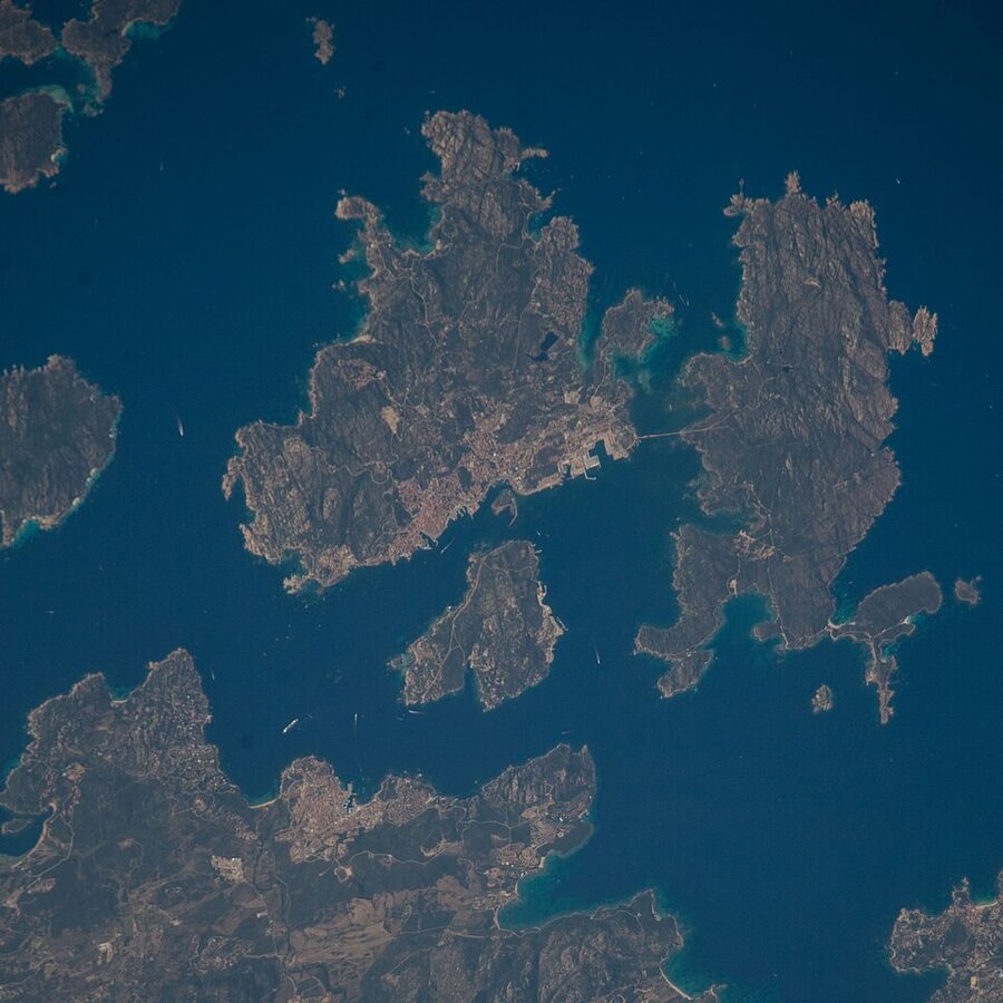 La Maddalena Archipelago seen from the International Space Station