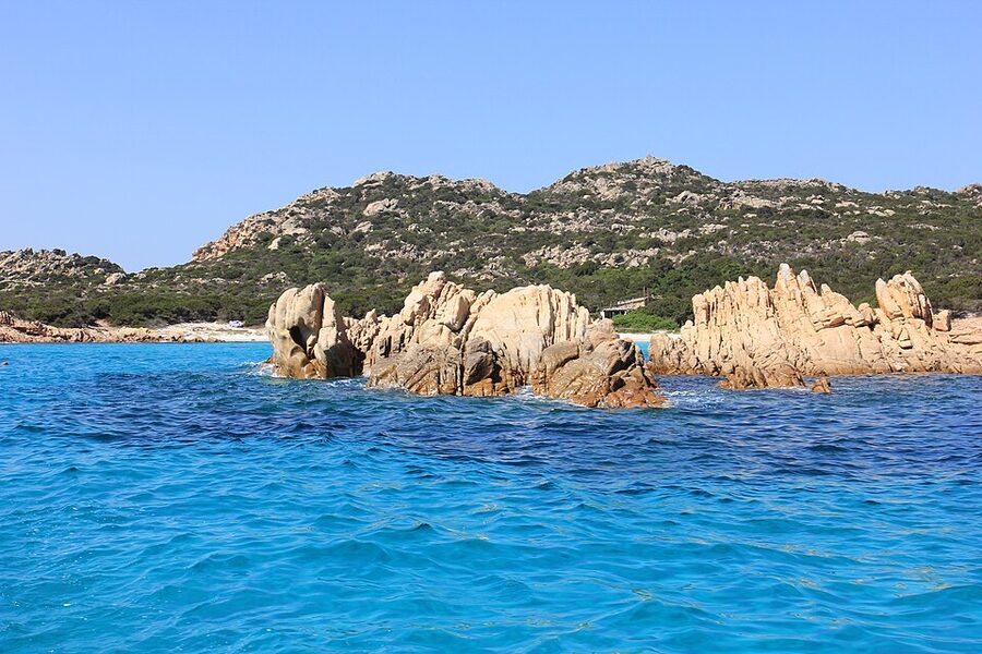 Budelli island coastline