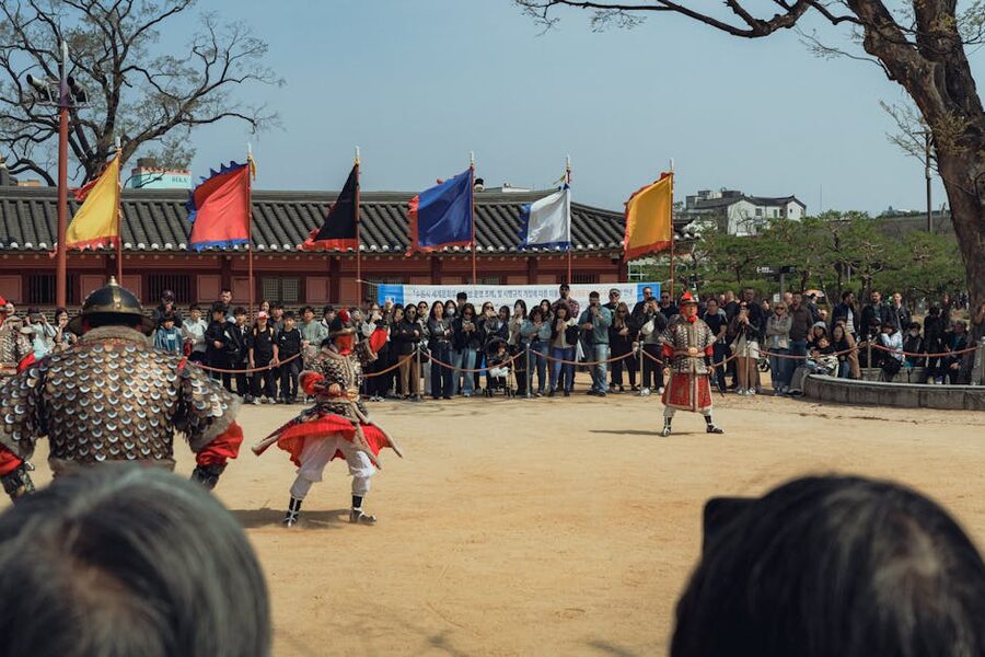 Korean dance and martial arts performance Seoul