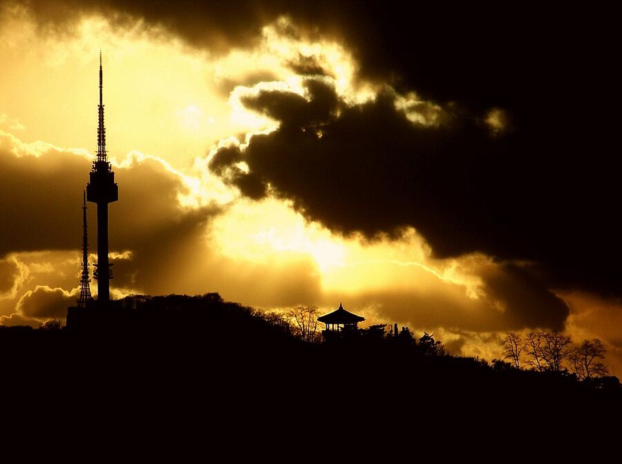 N Seoul Tower Namsan at sunset