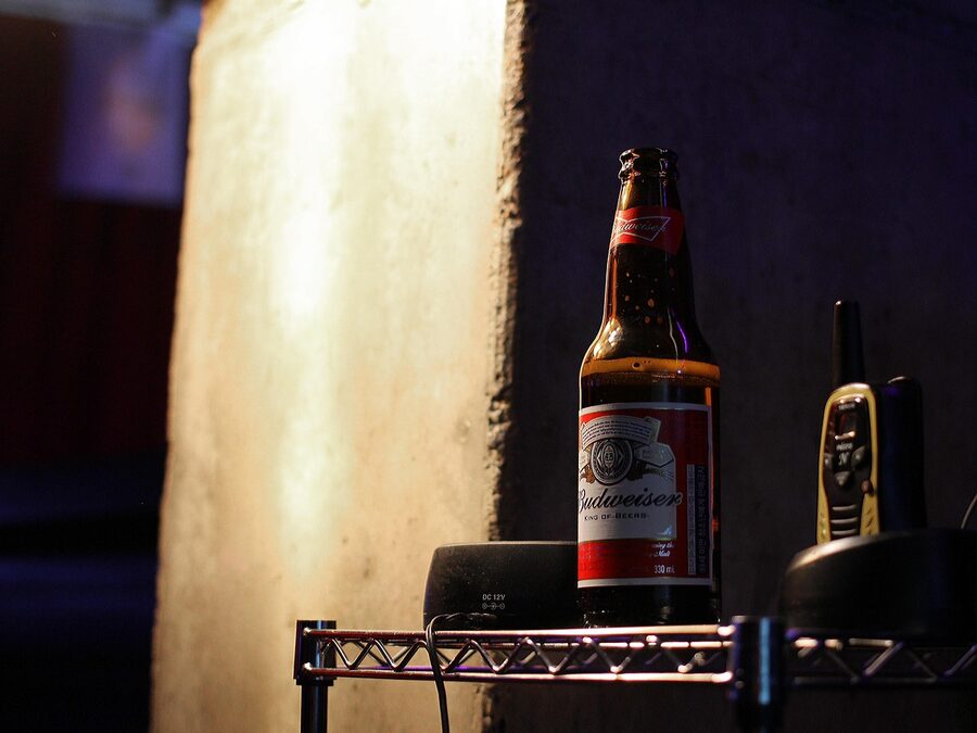 Friends drinking beer at Hongdae party